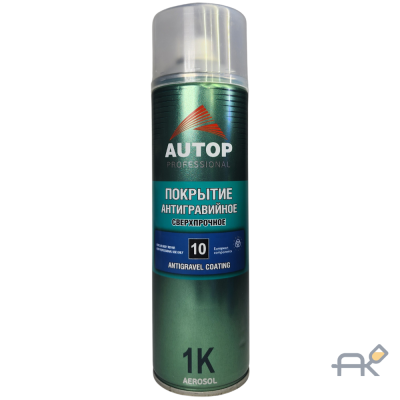 Аэрозоль AUTOP (N10) антигравийное покрытие 650ml серый